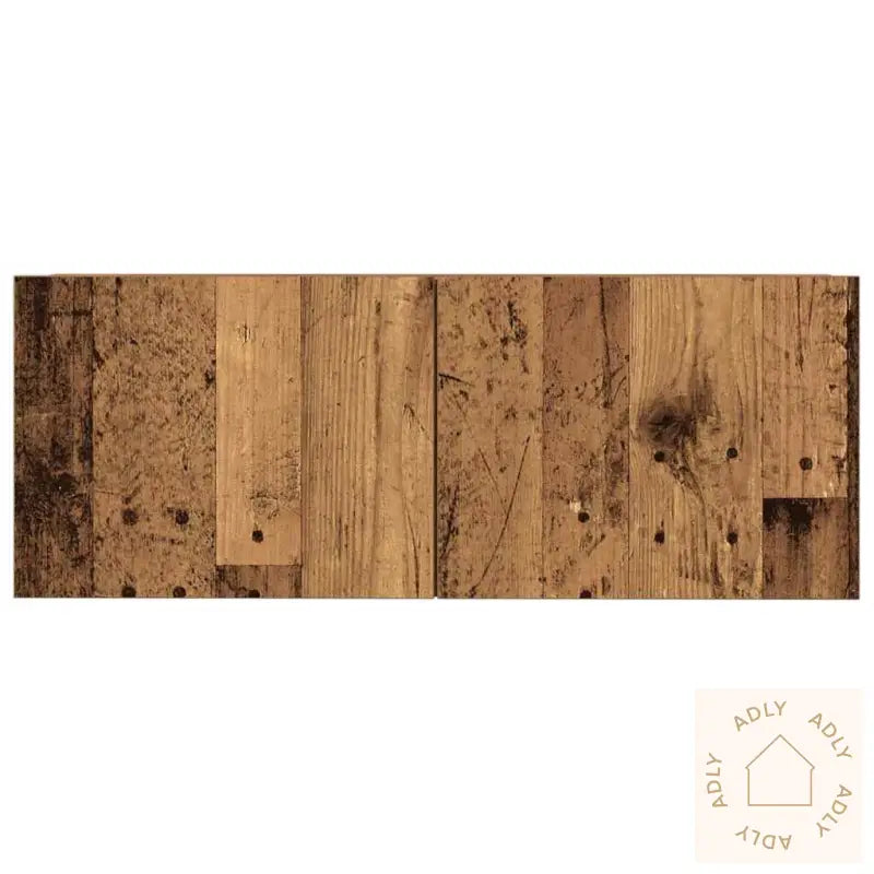 Tv-Skapsett 7 Deler Veggmontert Gammelt Tre Konstruert Tre