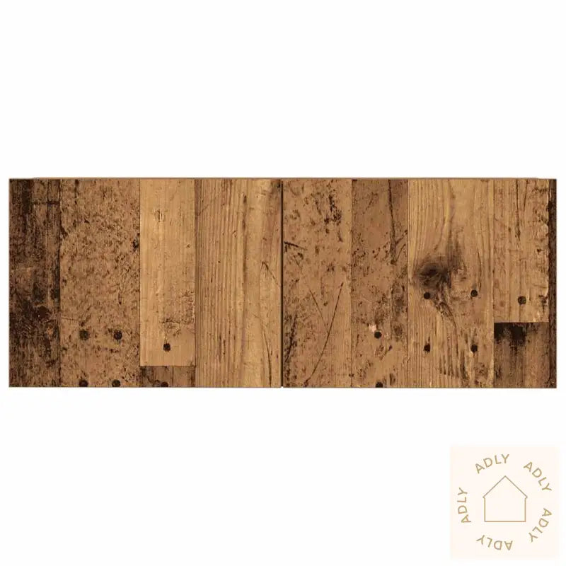 Tv-Skapsett 7 Deler Veggmontert Gammelt Tre Konstruert Tre