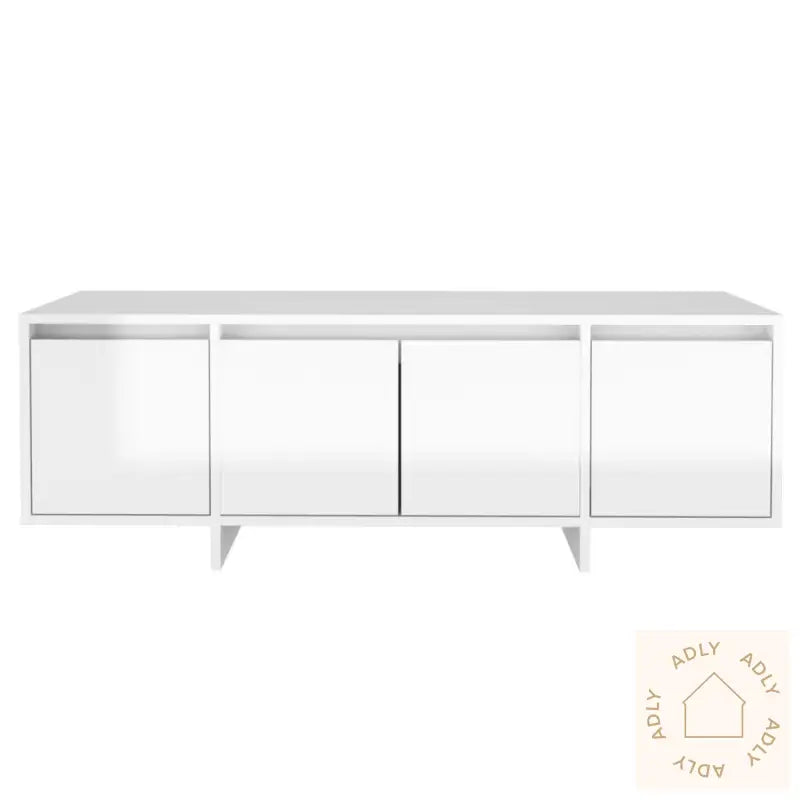 Tv-Benk Høyglans Hvit 120X30X40,5 Cm Konstruert Tre