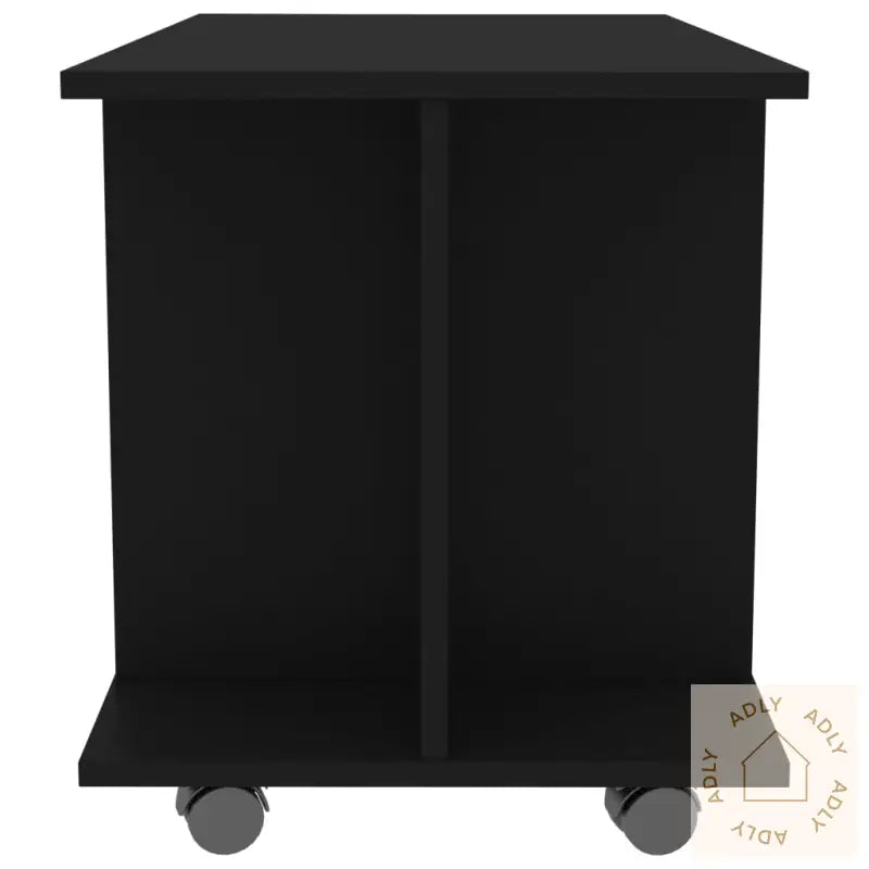 Tv-Benk Med Hjul Svart 80X40X45 Cm Konstruert Tre