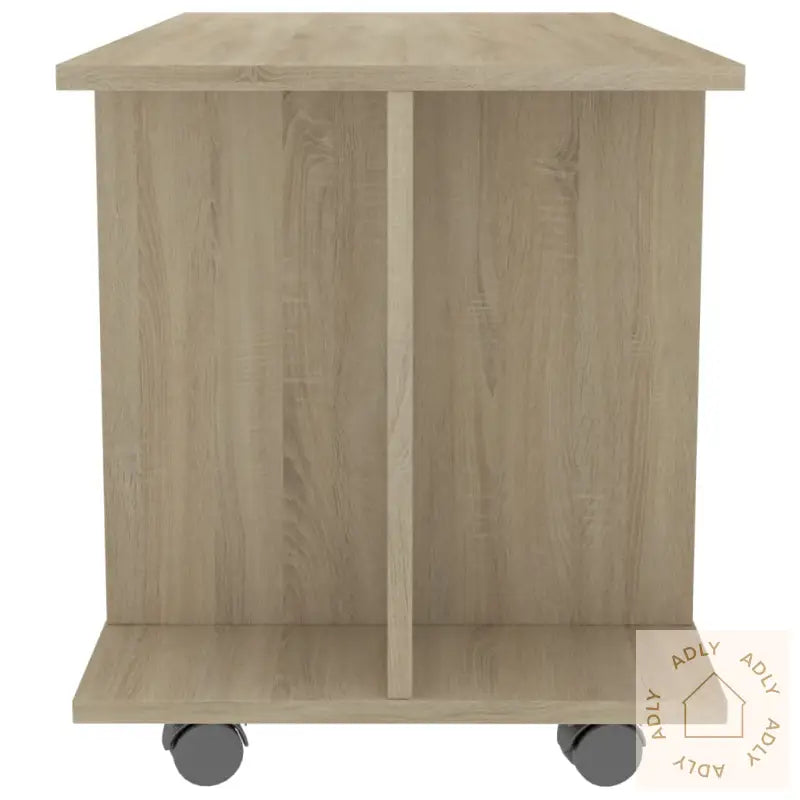 Tv-Benk Med Hjul Sonoma Eik 80X40X45 Cm Konstruert Tre