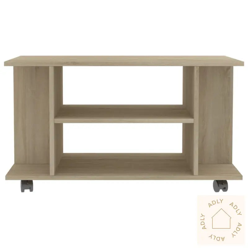 Tv-Benk Med Hjul Sonoma Eik 80X40X45 Cm Konstruert Tre