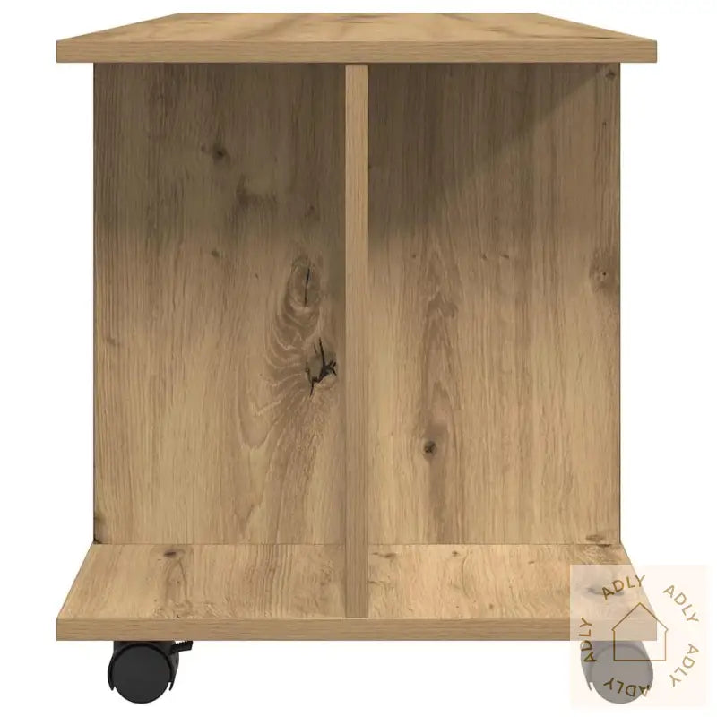 Tv-Benk Med Hjul Artisan Eik 80X40X45 Cm Konstruert Tre