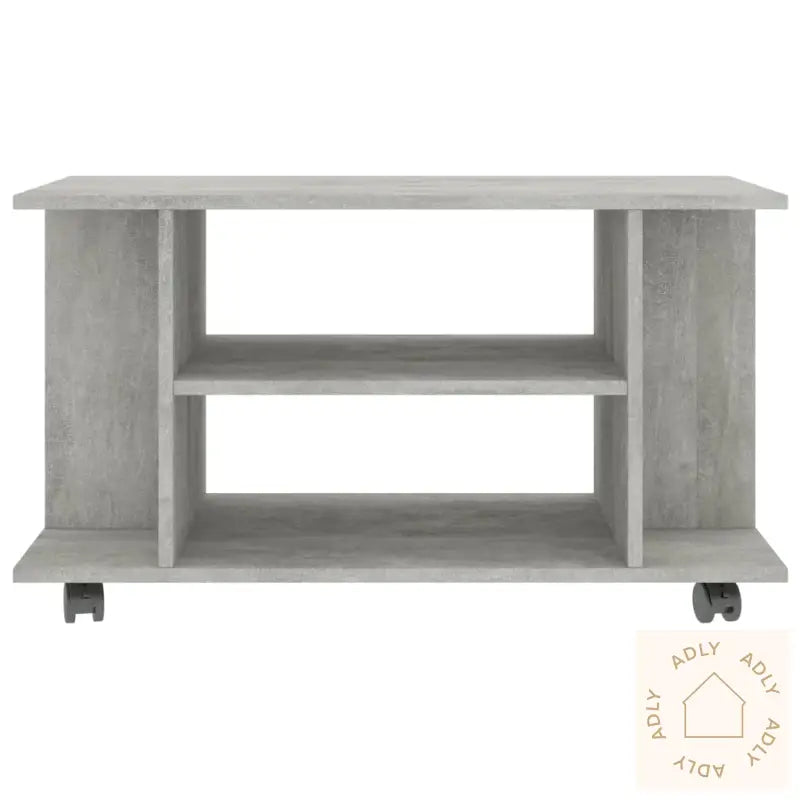 Tv-Benk Med Hjul Betonggrå 80X40X45 Cm Konstruert Tre