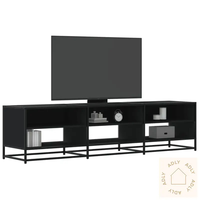Tv-Benk Svart 180X40X46 Cm Konstruert Tre