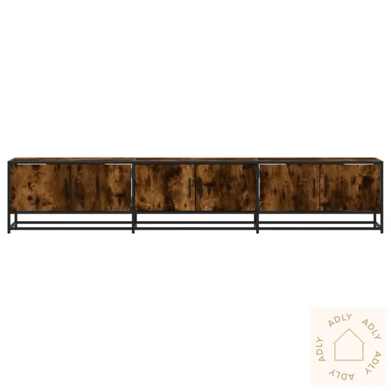 Tv-Benk Røkt Eik 210X35X41 Cm Konstruert Tre