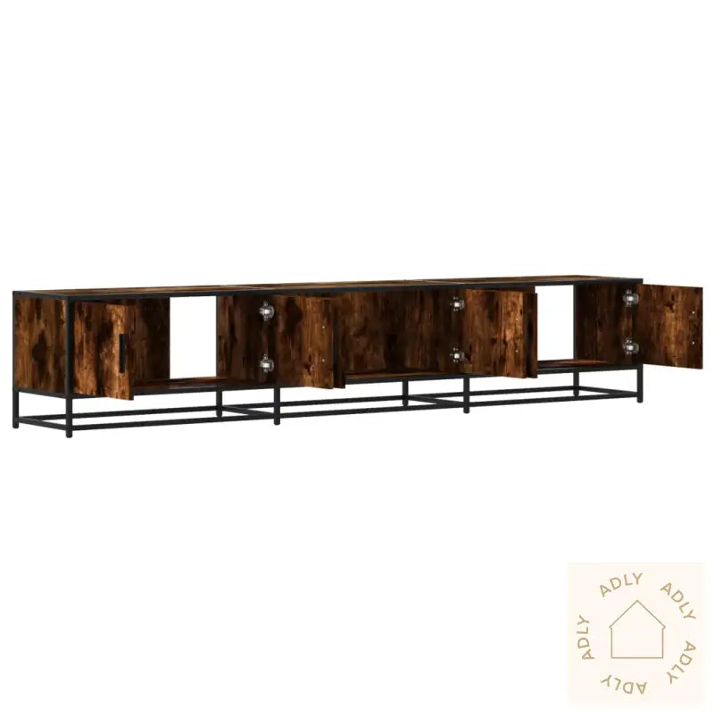 Tv-Benk Røkt Eik 210X35X41 Cm Konstruert Tre