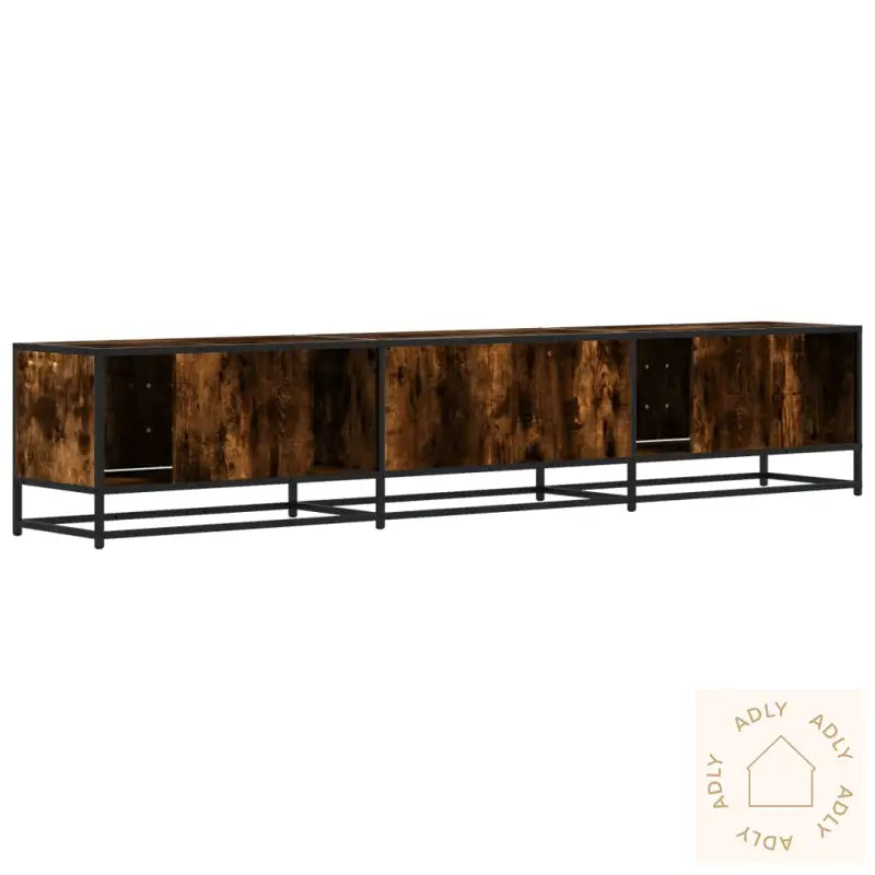 Tv-Benk Røkt Eik 210X35X41 Cm Konstruert Tre