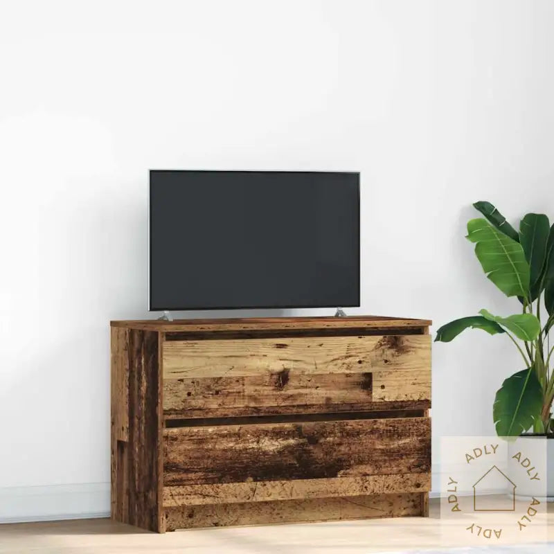 Tv-Benk Gammelt Tre 80X35X54 Cm Konstruert Tre