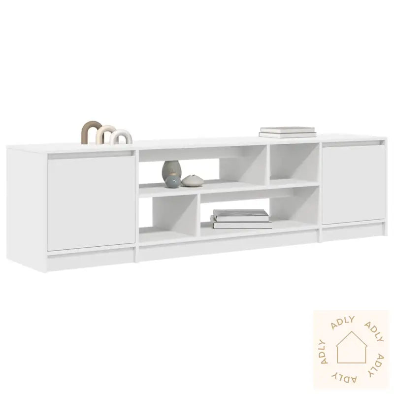 Tv-Benk Hvit 188,5X41X50 Cm Konstruert Tre