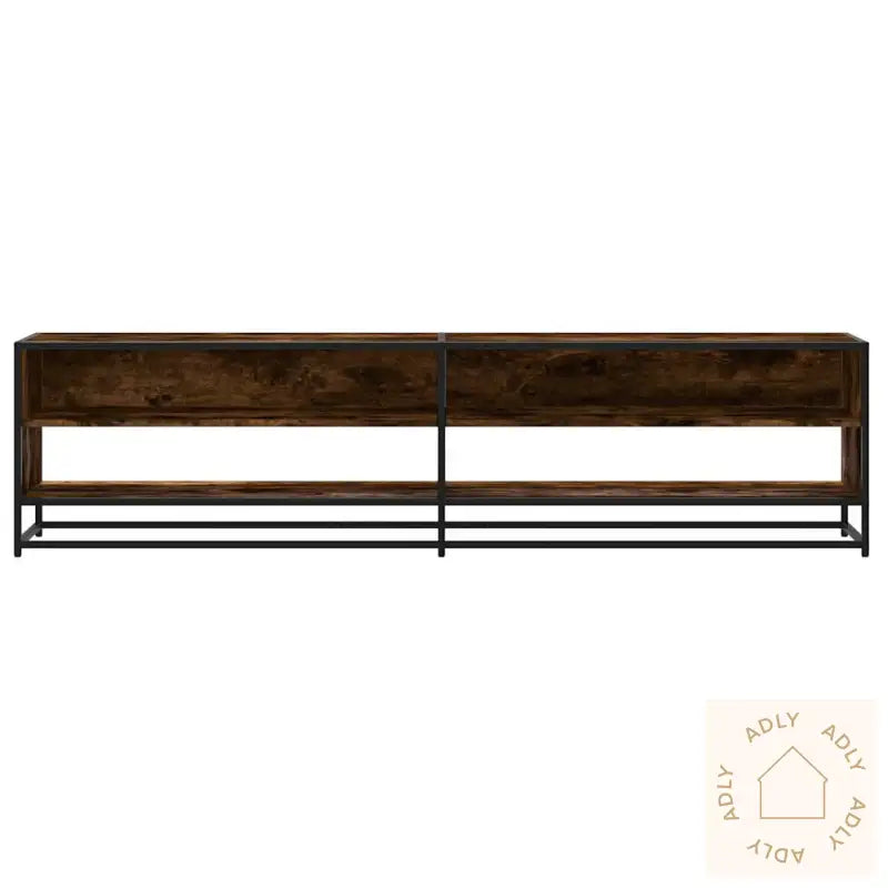 Tv-Benk Røkt Eik 180,5X40X46 Cm Konstruert Tre