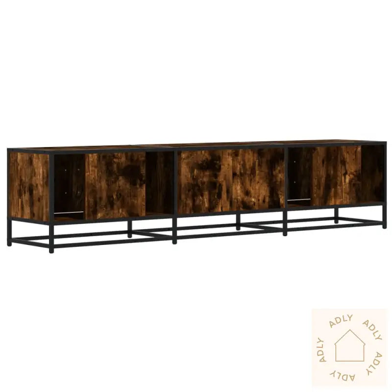 Tv-Benk Røkt Eik 180X35X41 Cm Konstruert Tre