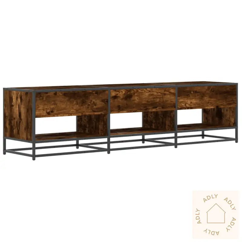 Tv-Benk Røkt Eik 180X40X46 Cm Konstruert Tre