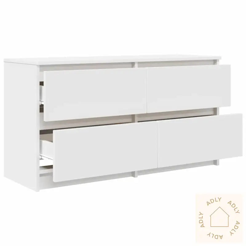 Tv-Benk Hvit 100X35X54 Cm Konstruert Tre