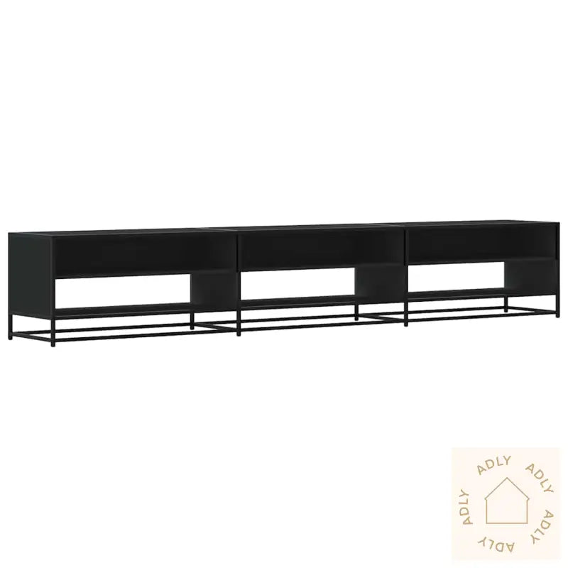 Tv-Benk Svart 270X40X46 Cm Konstruert Tre