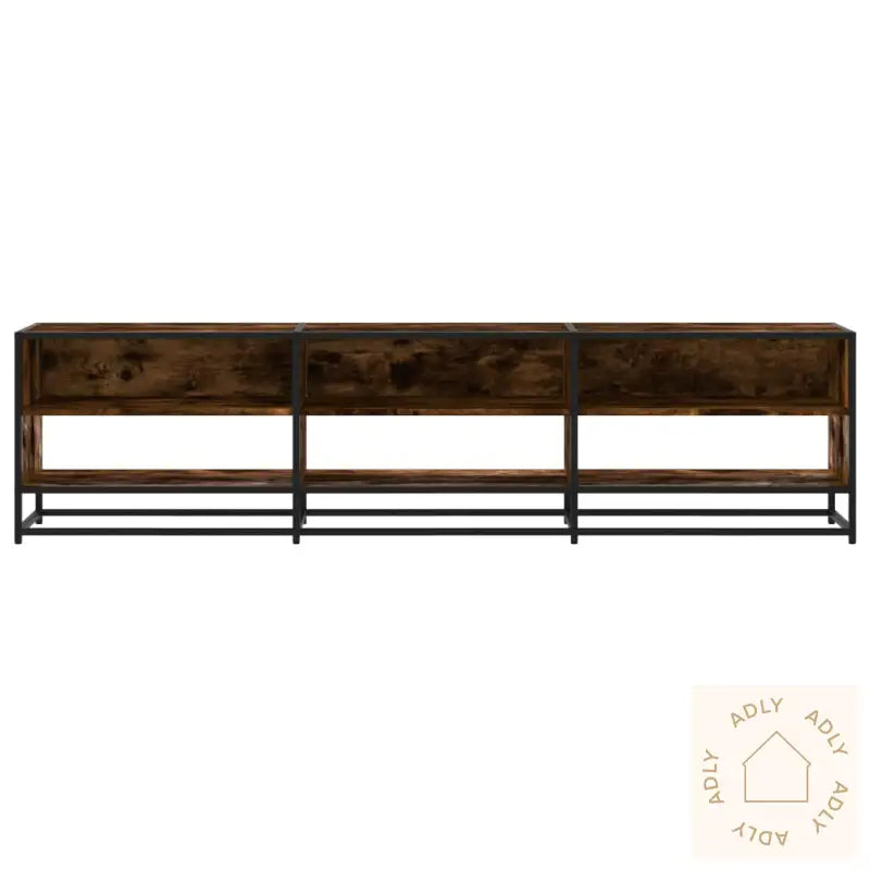 Tv-Benk Røkt Eik 180X40X46 Cm Konstruert Tre