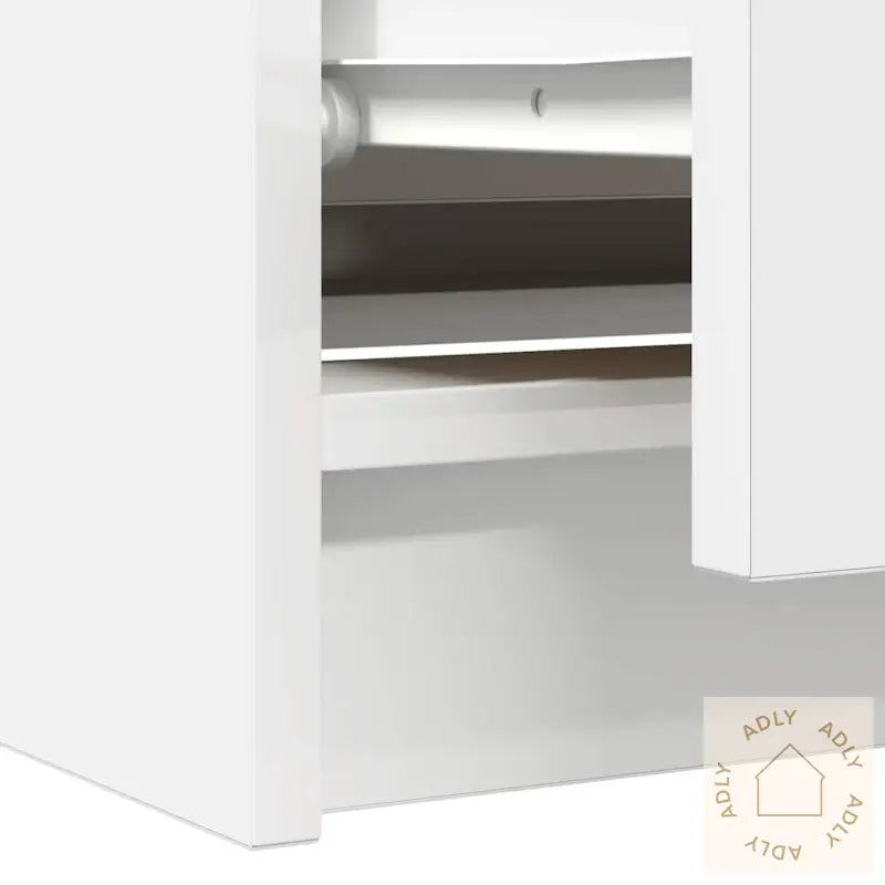 Tv-Benk Hvit 100X35X54 Cm Konstruert Tre