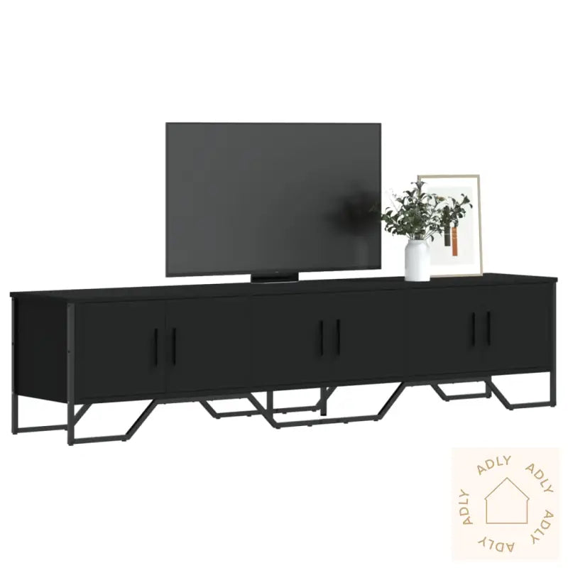 Tv-Benk Svart 180X34X41 Cm Konstruert Tre