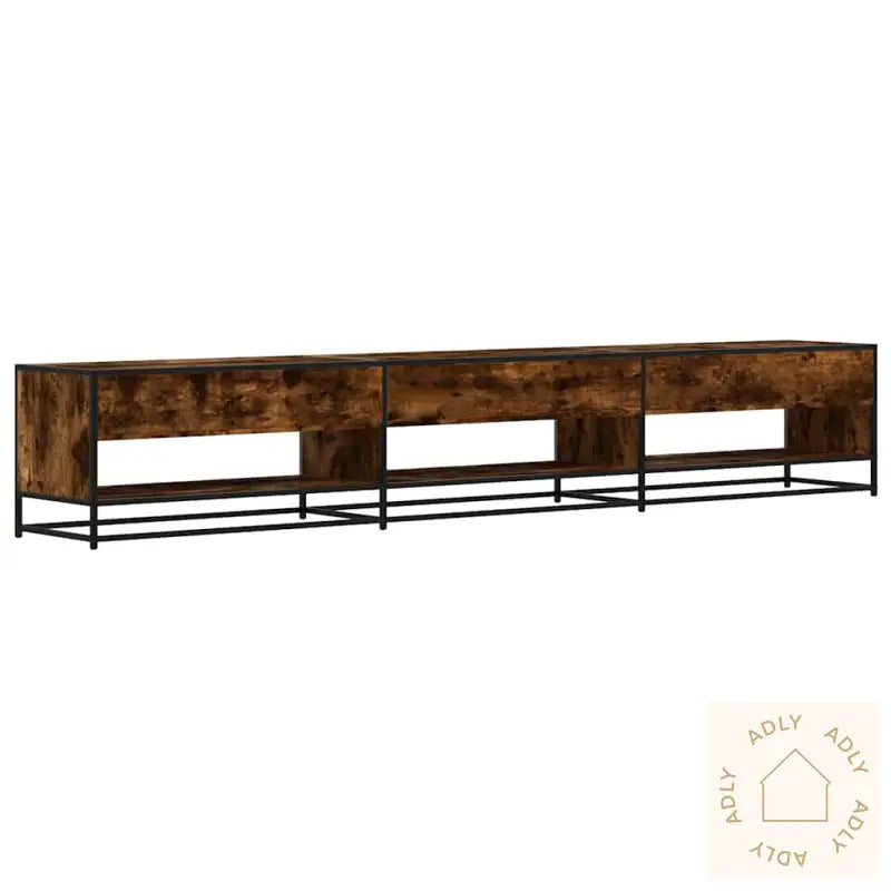 Tv-Benk Røkt Eik 270X40X46 Cm Konstruert Tre