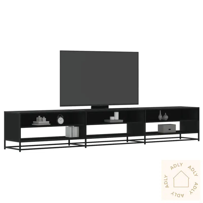 Tv-Benk Svart 270X40X46 Cm Konstruert Tre