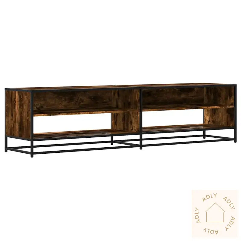 Tv-Benk Røkt Eik 180,5X40X46 Cm Konstruert Tre