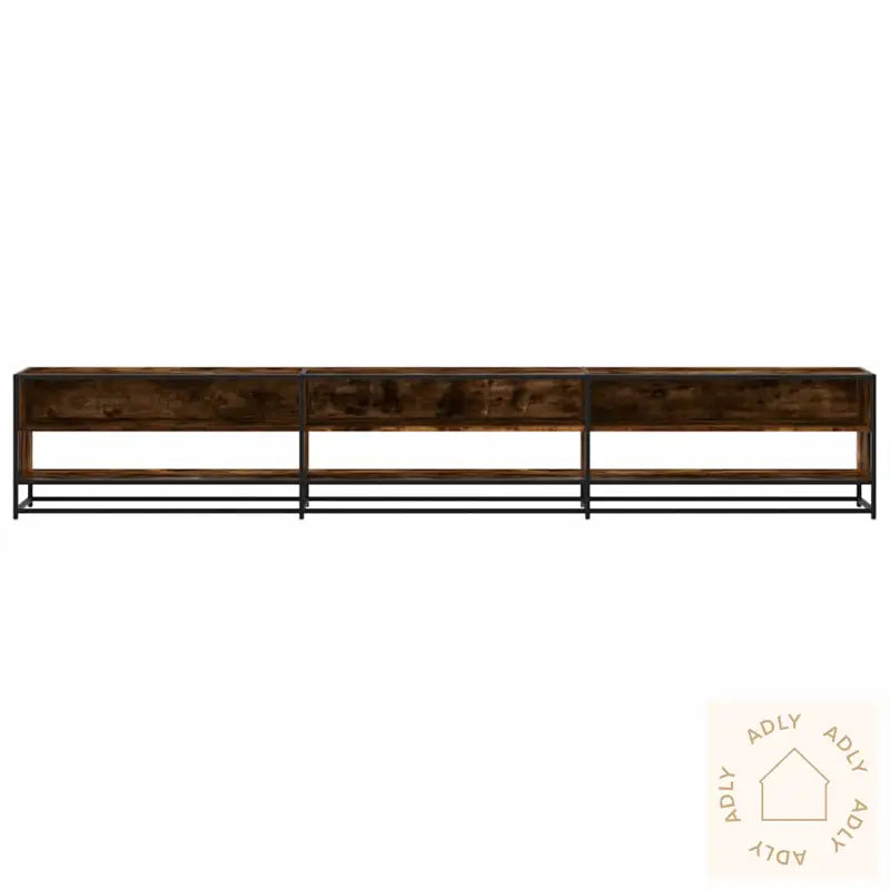 Tv-Benk Røkt Eik 270X40X46 Cm Konstruert Tre