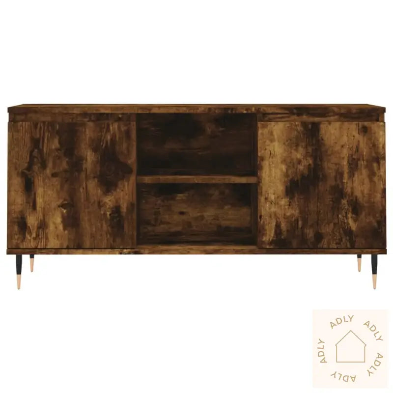 Tv-Benk Røkt Eik 104X35X50 Cm Konstruert Tre