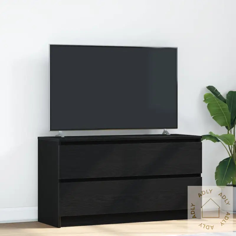 Tv-Benk Svart 100X35X54 Cm Konstruert Tre