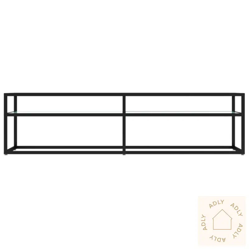 Tv-Benk Hvit Marmor 160X40X40,5 Cm Herdet Glass