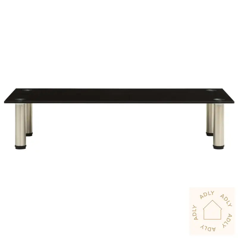 Tv-Benk Svart 80X35X17 Cm Herdet Glass