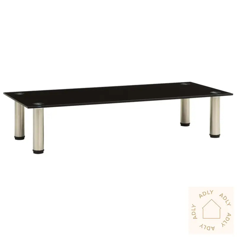 Tv-Benk Svart 80X35X17 Cm Herdet Glass