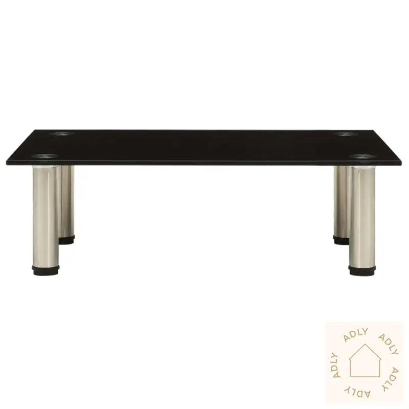 Tv-Benk Svart 60X35X17 Cm Herdet Glass
