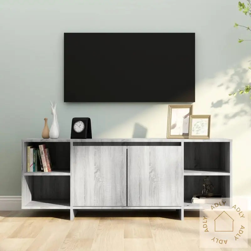 Tv-Benk Grå Sonoma 130X35X50 Cm Konstruert Tre