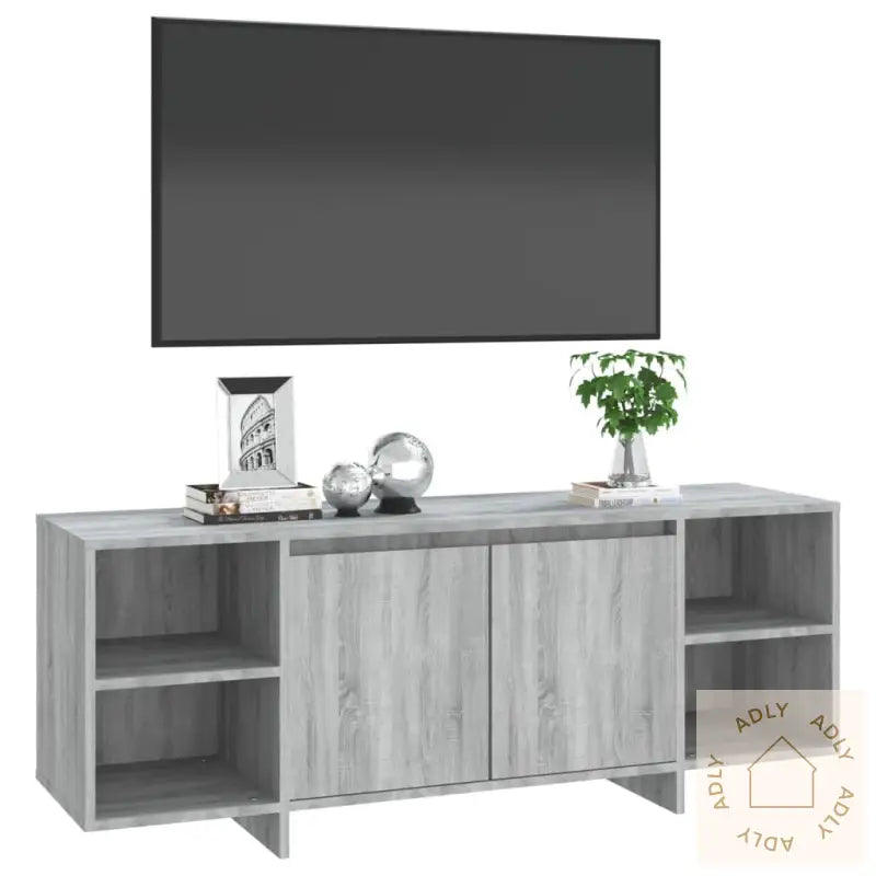 Tv-Benk Grå Sonoma 130X35X50 Cm Konstruert Tre