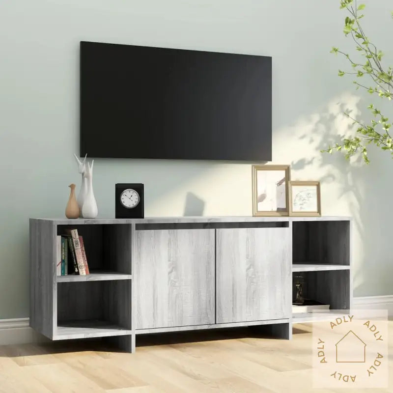Tv-Benk Grå Sonoma 130X35X50 Cm Konstruert Tre