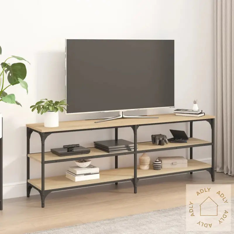 Tv-Benk Sonoma Eik 140X30X50 Cm Konstruert Tre