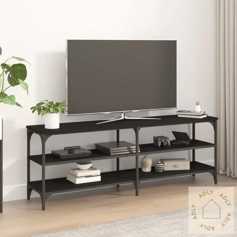 Tv-Benk Svart 140X30X50 Cm Konstruert Tre