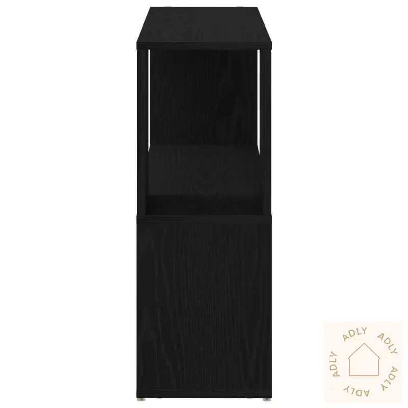 Bokhylle I Svart Eik 100X24X63 Cm, Laget Av Konstruert Tre