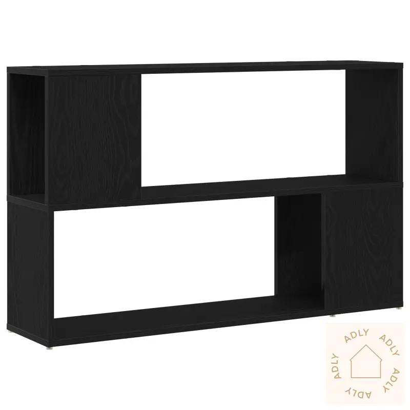 Bokhylle I Svart Eik 100X24X63 Cm, Laget Av Konstruert Tre