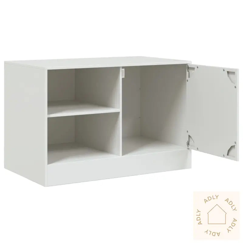 Tv-Benk Hvit 67X39X44 Cm Stål