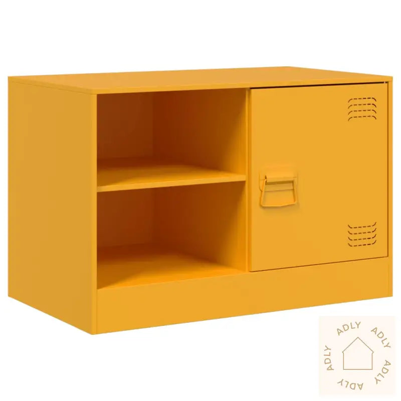 Tv-Benker 2 Stk Sennepsgul 67X39X44 Cm Stål