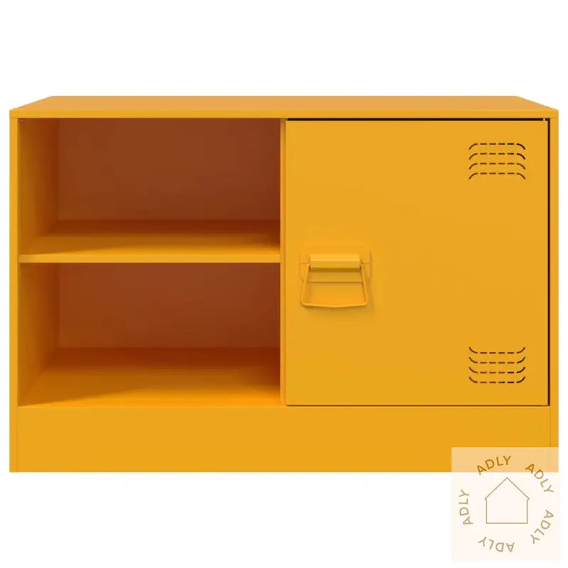 Tv-Benker 2 Stk Sennepsgul 67X39X44 Cm Stål