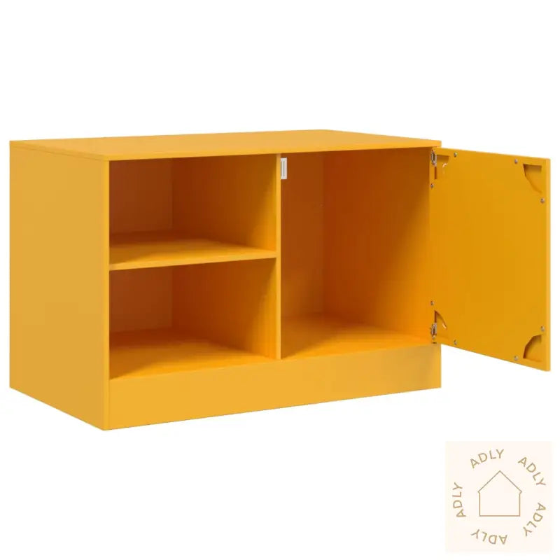 Tv-Benker 2 Stk Sennepsgul 67X39X44 Cm Stål