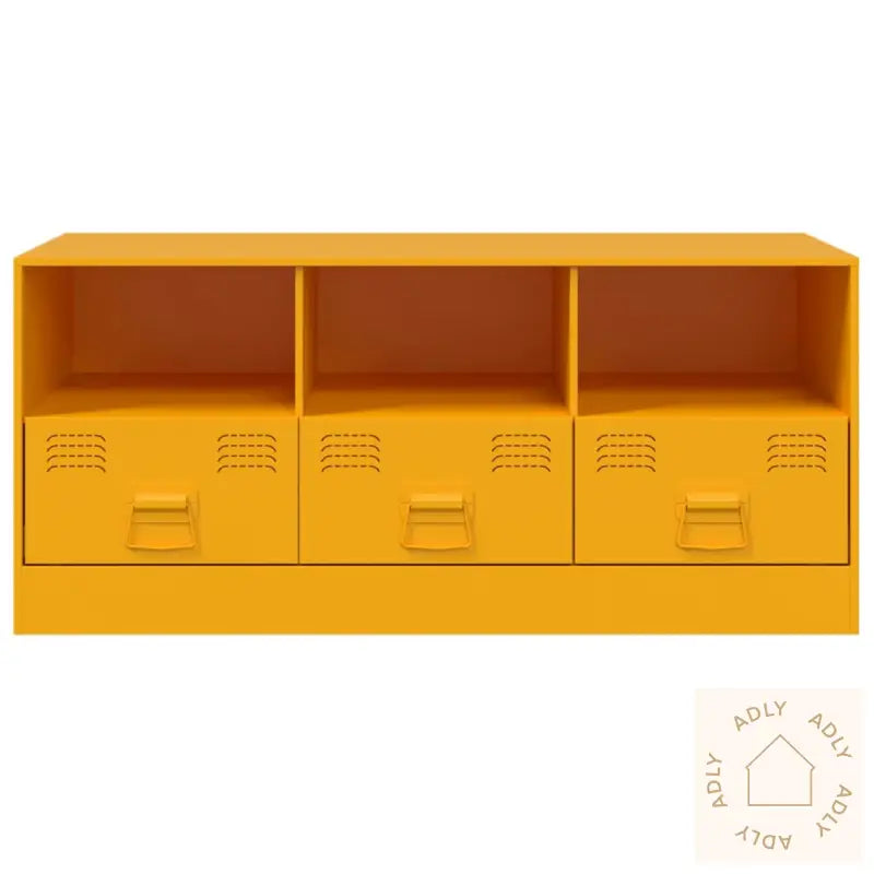 Tv-Benk Sennepsgul 99X39X44 Cm Stål