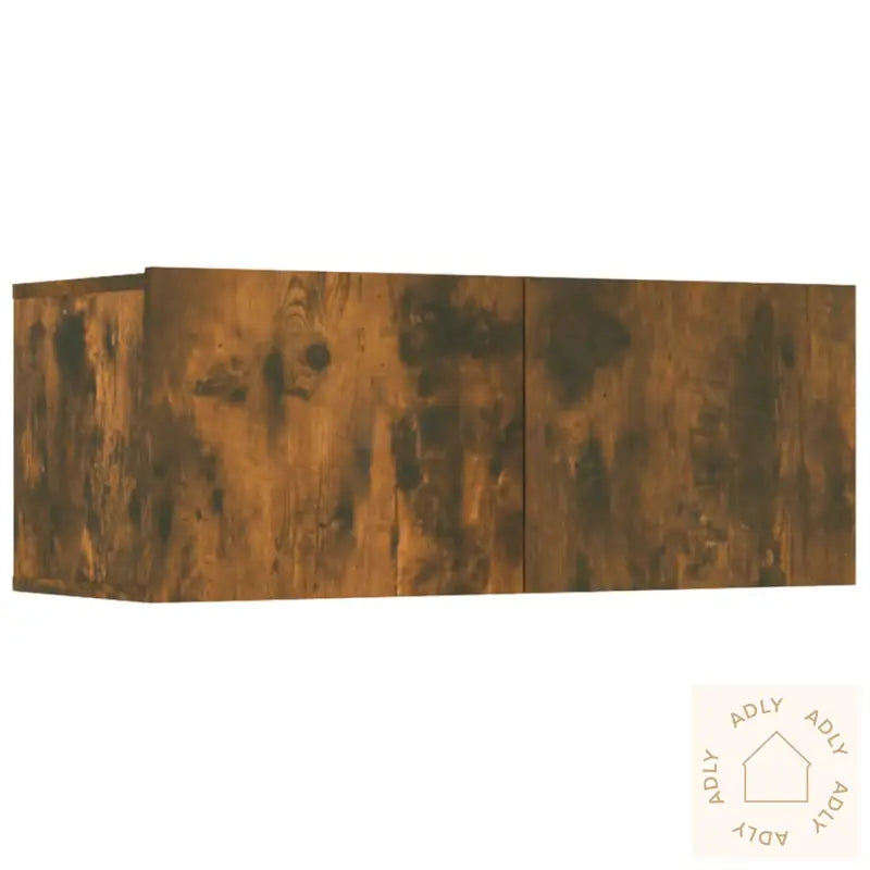 Tv-Benker 4 Stk Røkt Eik 80X30X30 Cm Konstruert Tre