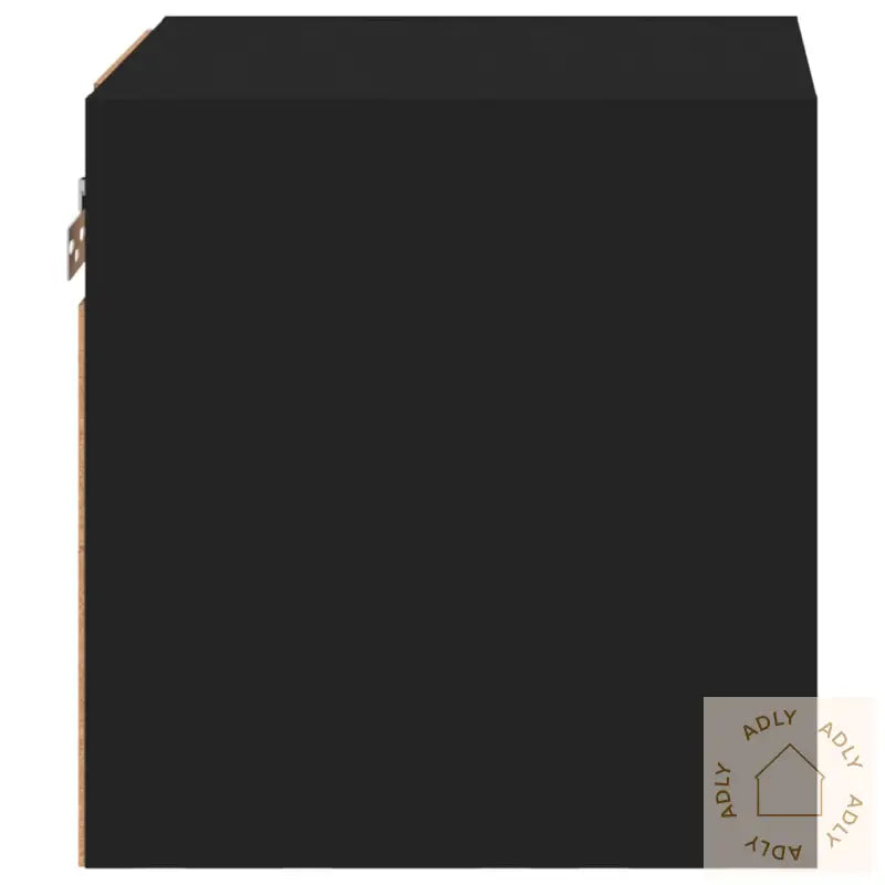 Vegghengt Tv-Benk Med Led Svart 30X28,5X30 Cm