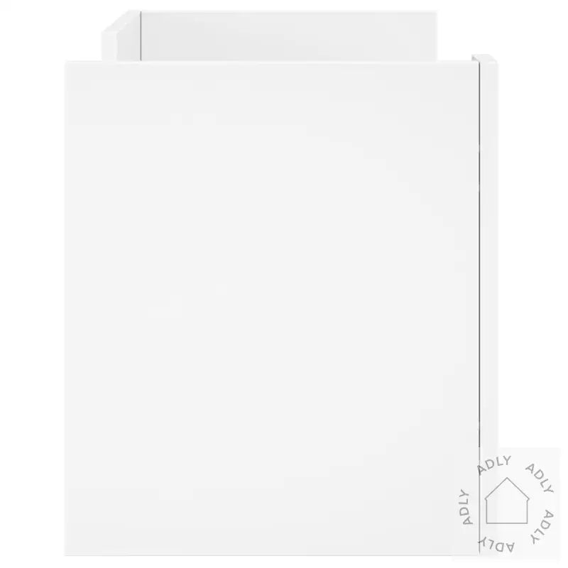 Tv-Benk Hvit 80X35X40 Cm Konstruert Tre