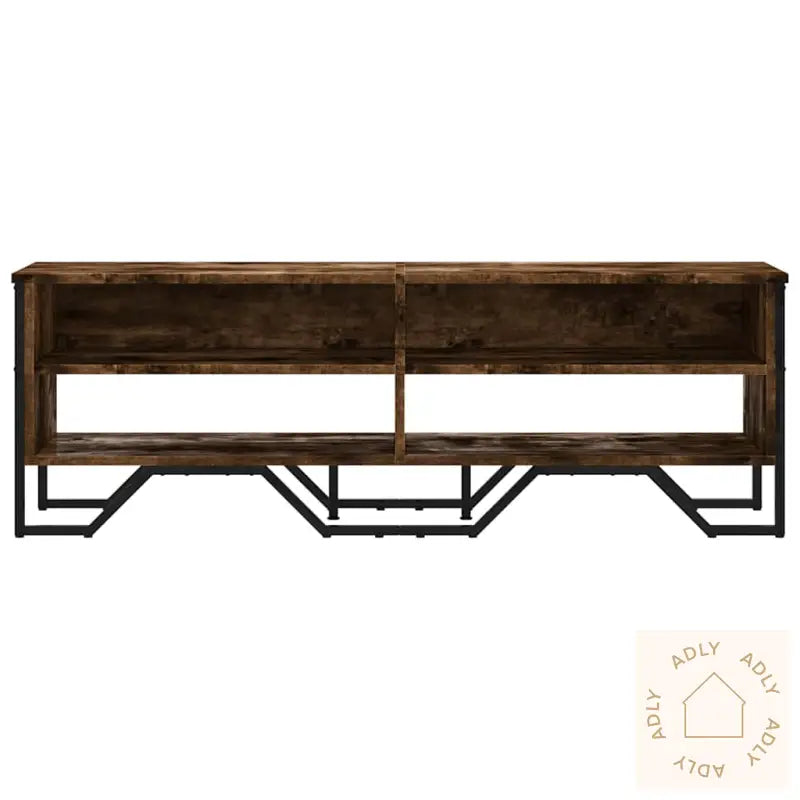 Tv-Benk Røkt Eik 122X34X41 Cm Konstruert Tre