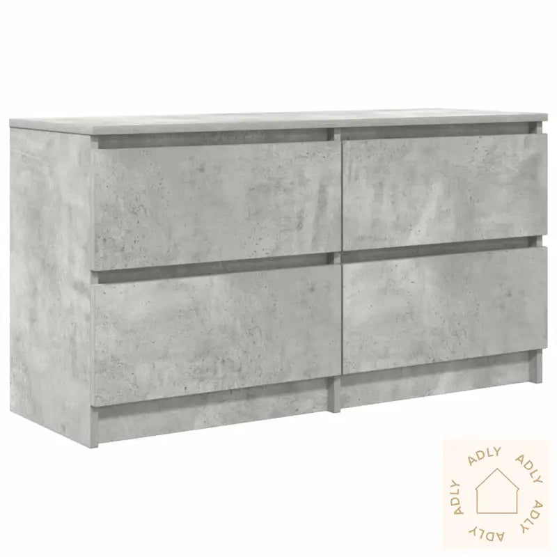 Tv-Benk Betonggrå 100X35X54 Cm Konstruert Tre