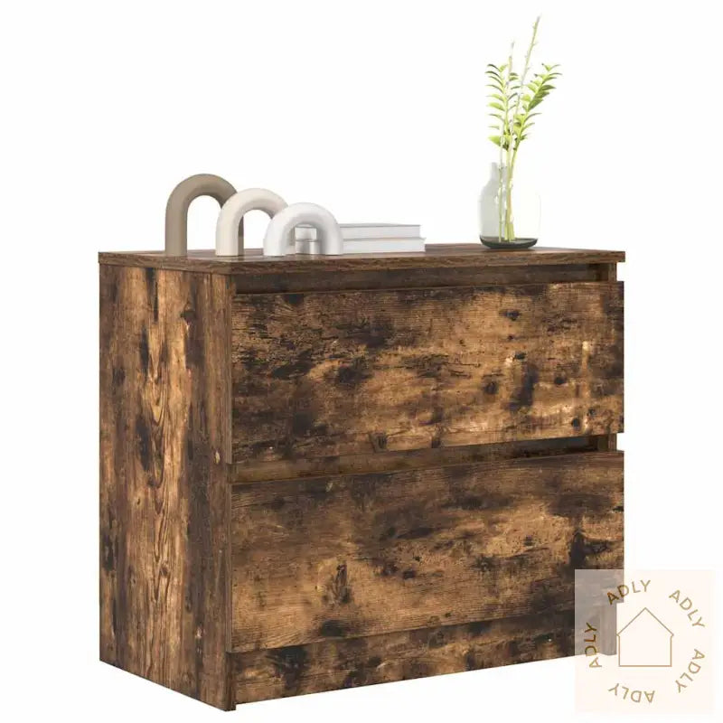 Tv-Benk Røkt Eik 60X35X54 Cm Konstruert Tre
